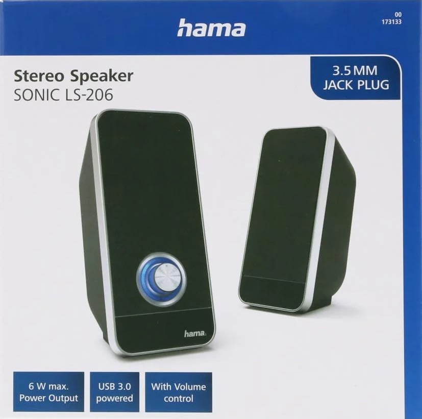 HAMA Højttalere Sonic LS-206 Sort/Sølv