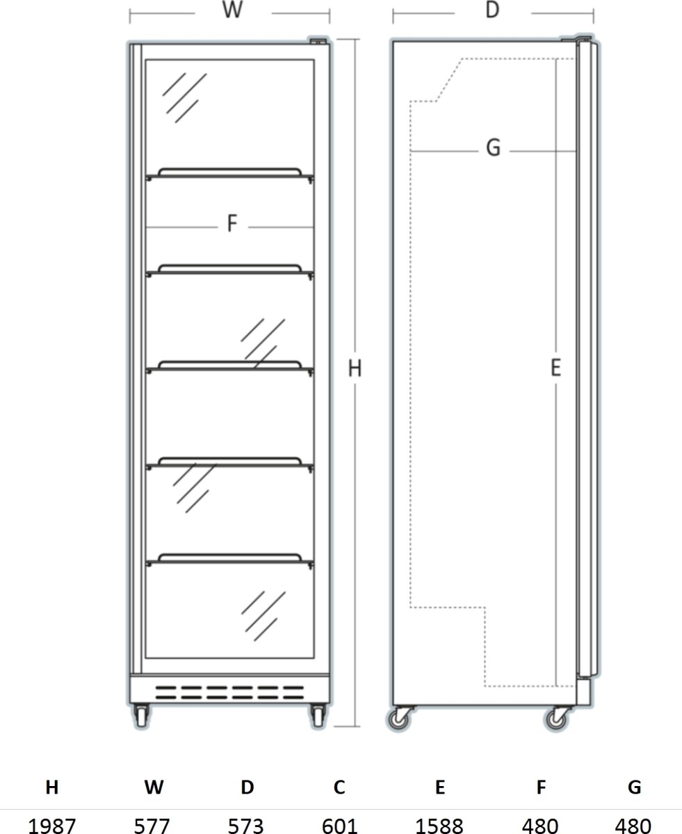 Scancool DC430BD Displaykøleskab