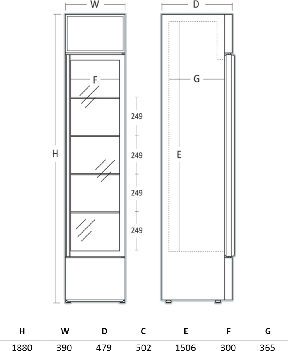 Scancool Displaykøleskab - DCC217BWD