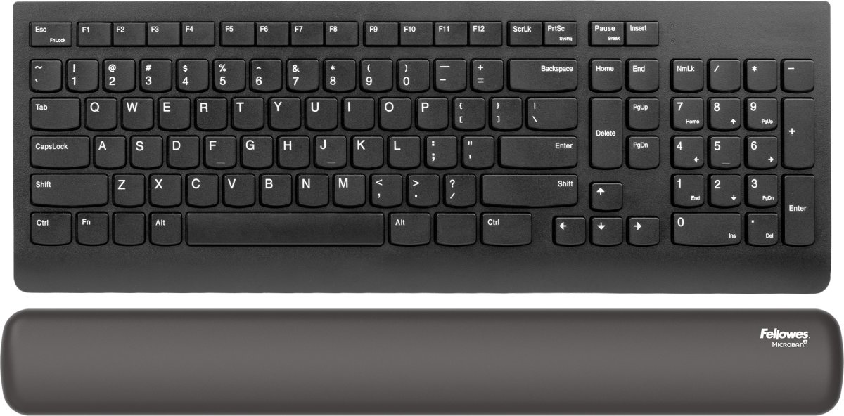 Fellowes Breyta håndledsstøtte til tastatur, sort