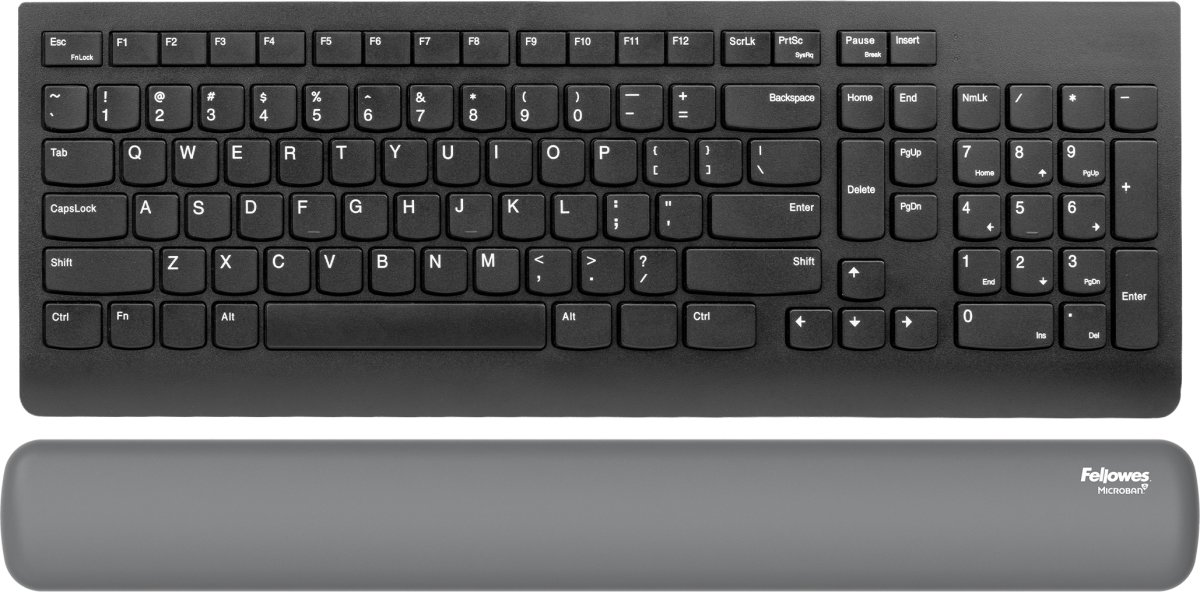 Fellowes Breyta håndledsstøtte til tastatur, grå