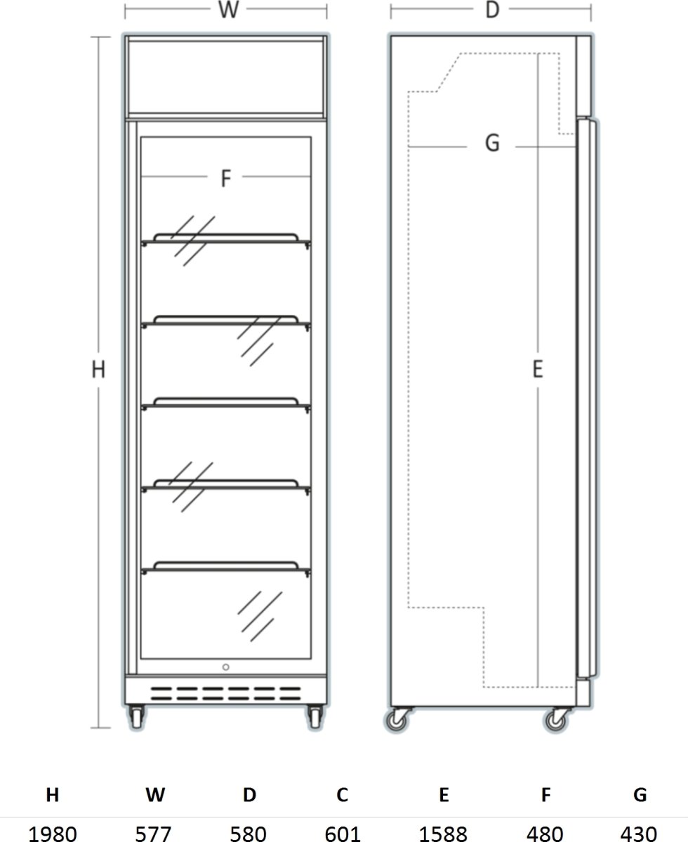 Scancool Displaykøleskab - DCC420BWD