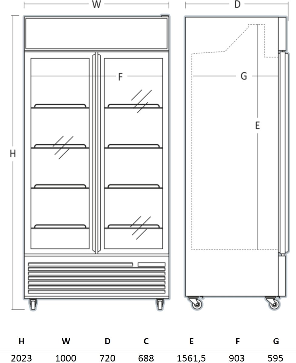 Scancool Displaykøleskab - DCC802BWD