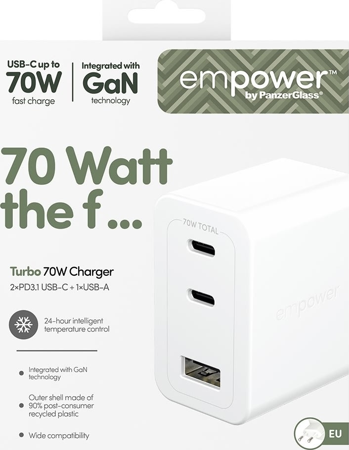 EMPOWER Adaptor - 70W 2x USB-C+USB-A EU