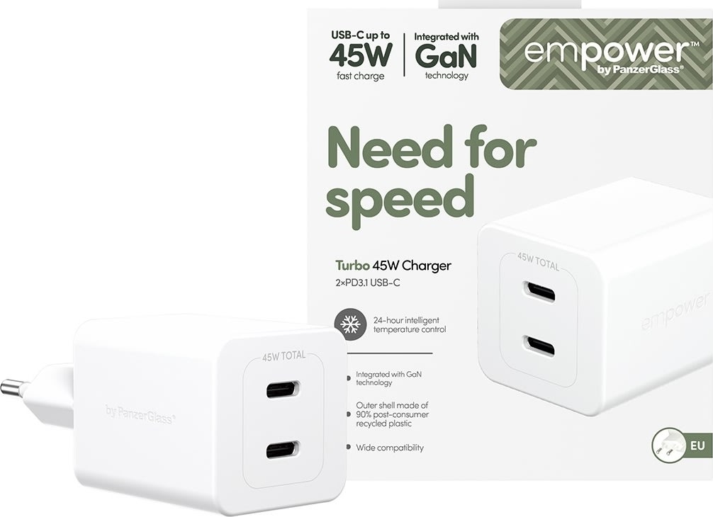 EMPOWER Turbo Adaptor - 45W 2x USB-C EU