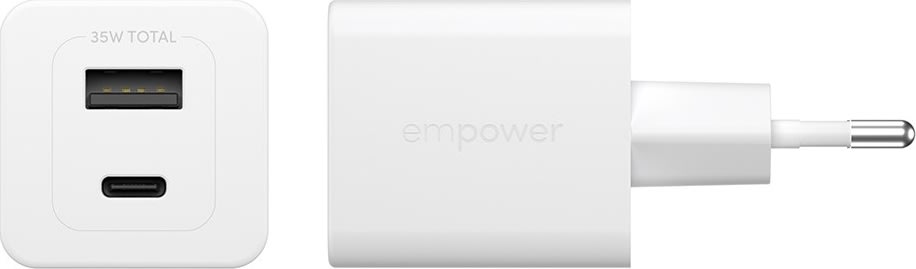 EMPOWER Turbo Adaptor - 35W USB-C + USB-A EU