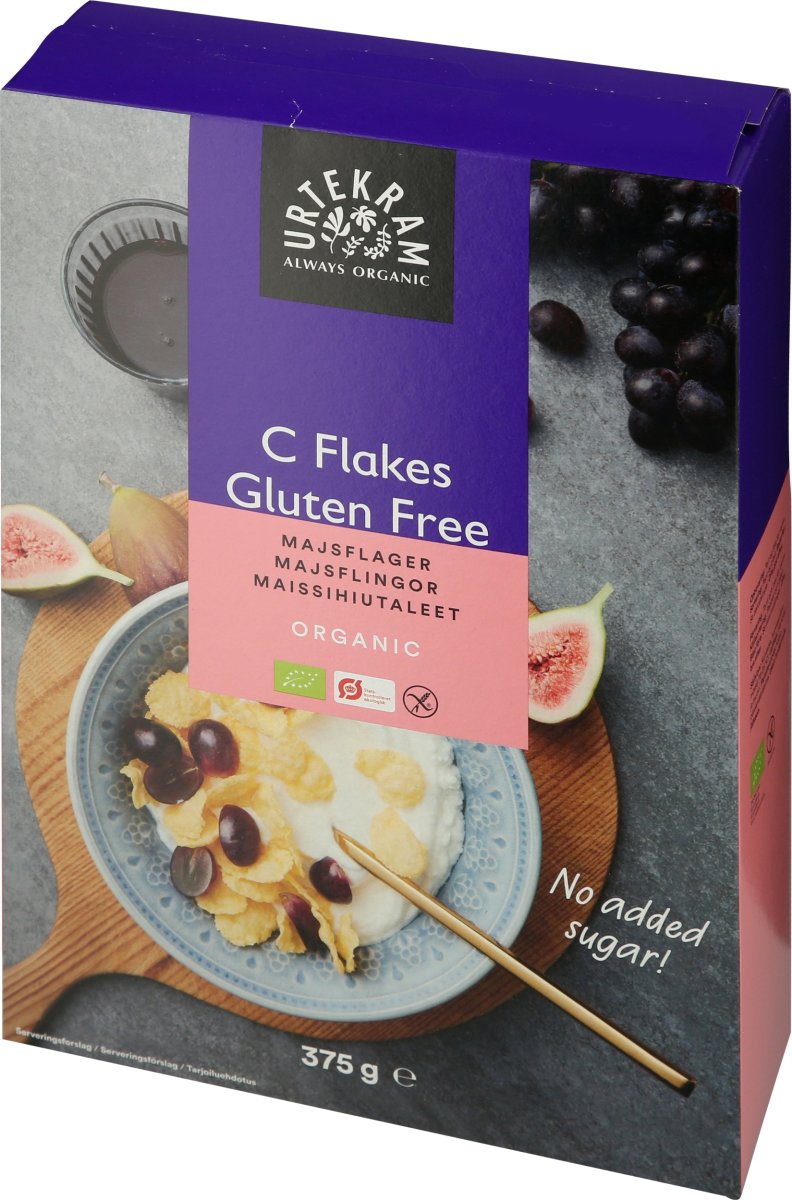 Urtekram Øko Glutenfri C-Flakes, 375 g