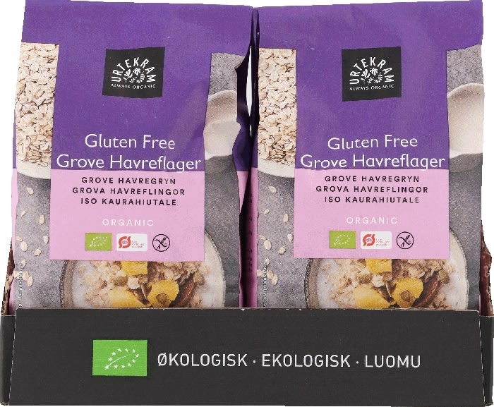 Urtekram Øko Glutenfri Grove Havreflager, 600 g