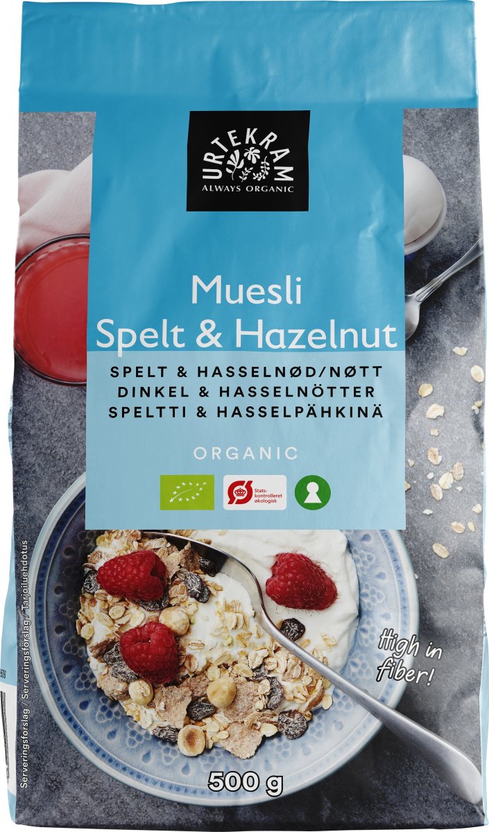 Urtekram Øko Müsli Spelt & Nødder, 500g