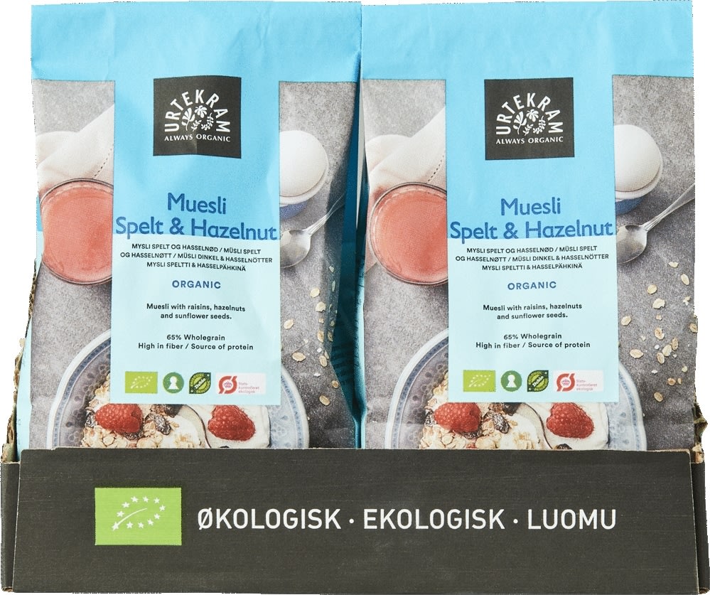 Urtekram Øko Müsli Spelt & Nødder, 500 g