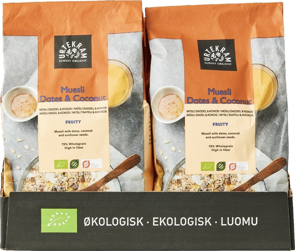 Urtekram Øko Müsli Dadel & Kokos, 600 g
