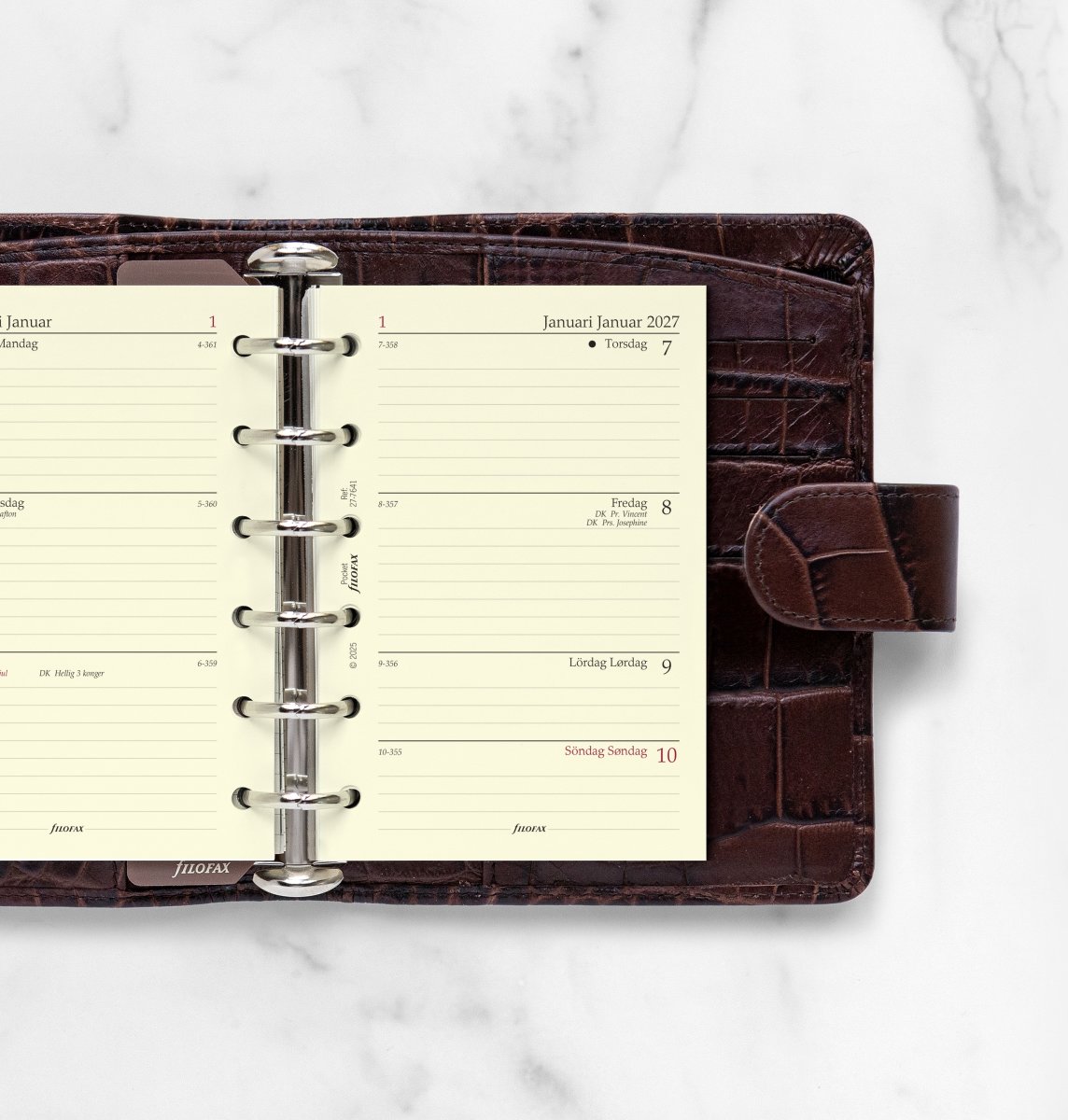 Filofax 2027 Refill | Pocket | Uge pr. opslag