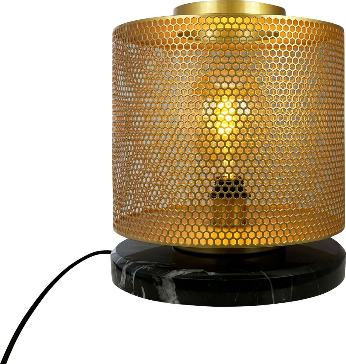 Dyberg Larsen Nantes Gulvlampe 35cm messing/marmor