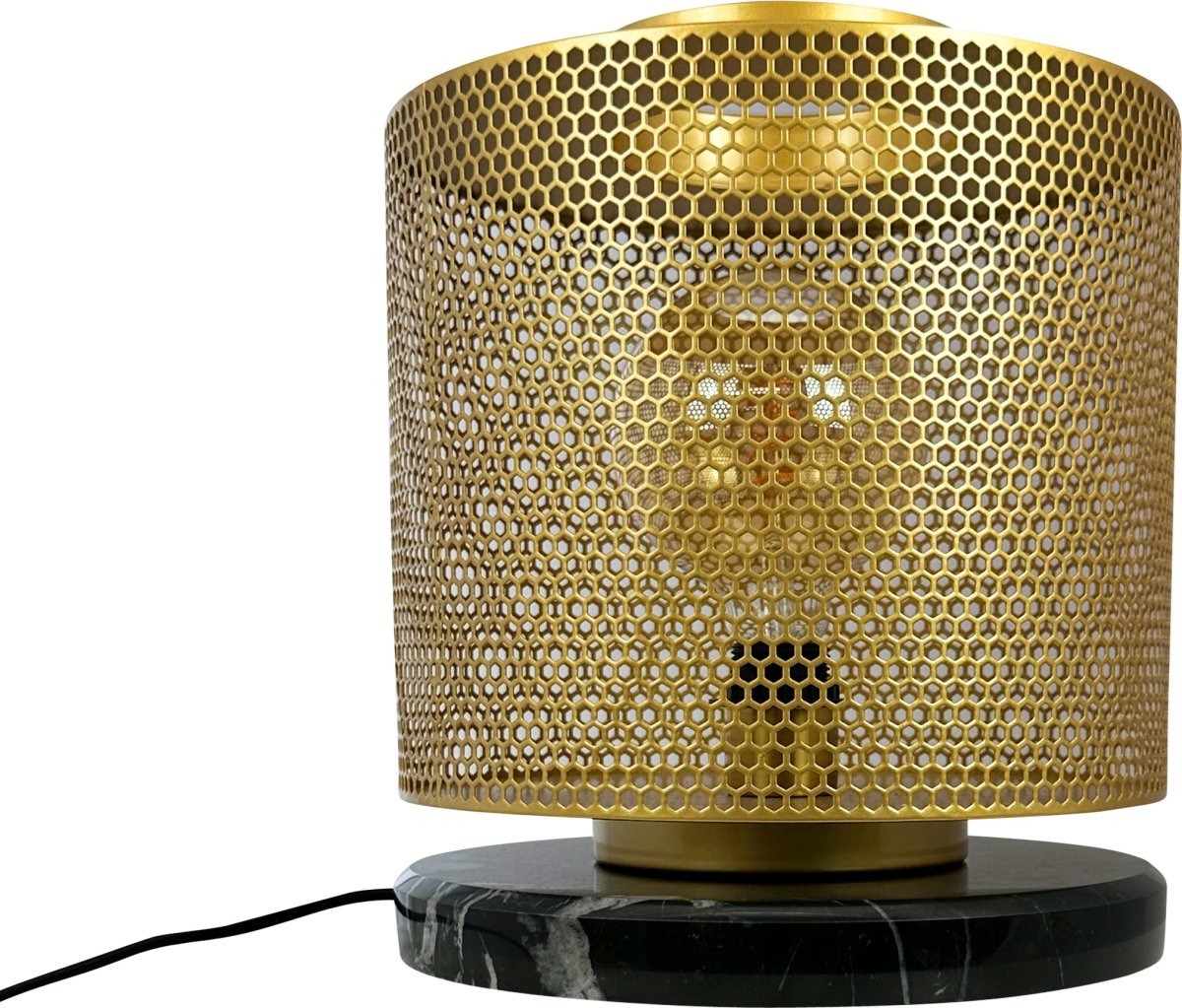 Dyberg Larsen Nantes Gulvlampe 35cm messing/marmor
