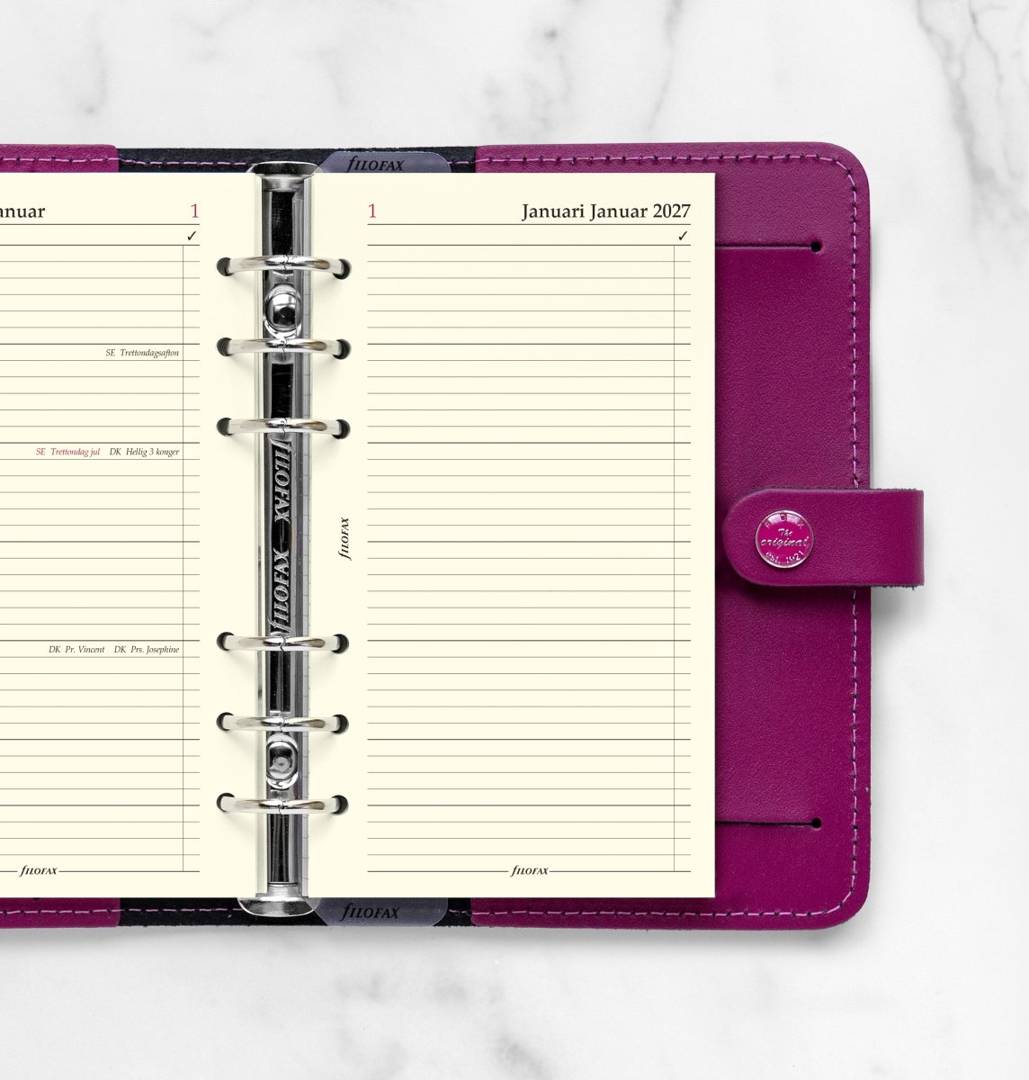 Filofax 2027 Refill | Personal | Uge + Notat