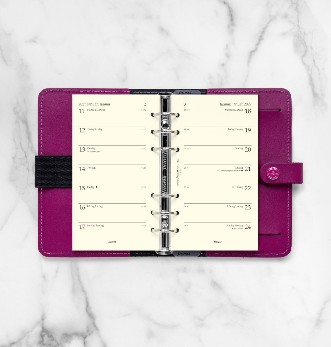 Filofax 2027 Refill | Personal | Uge