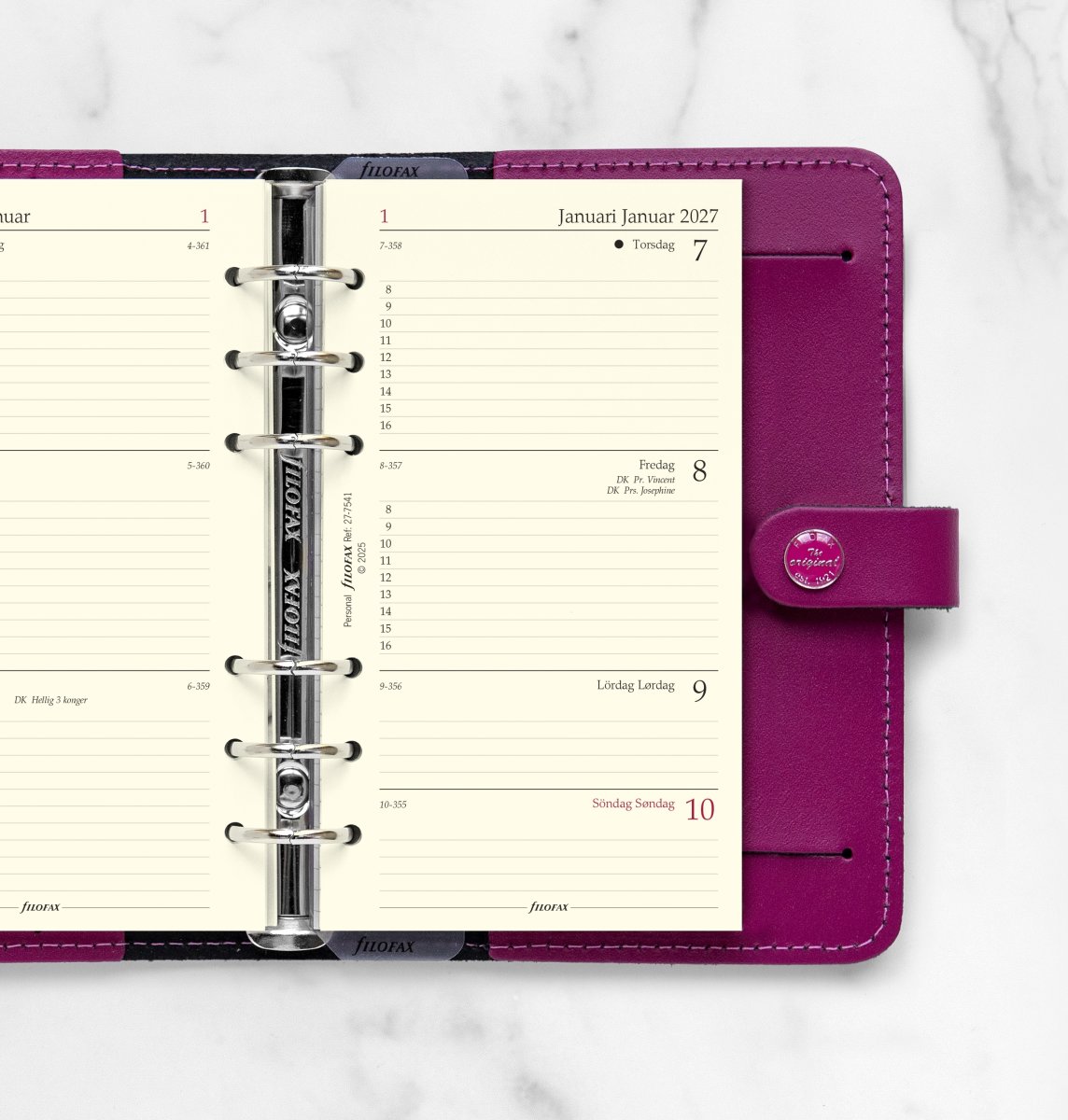 Filofax 2027 Refill | Personal | Årspakke