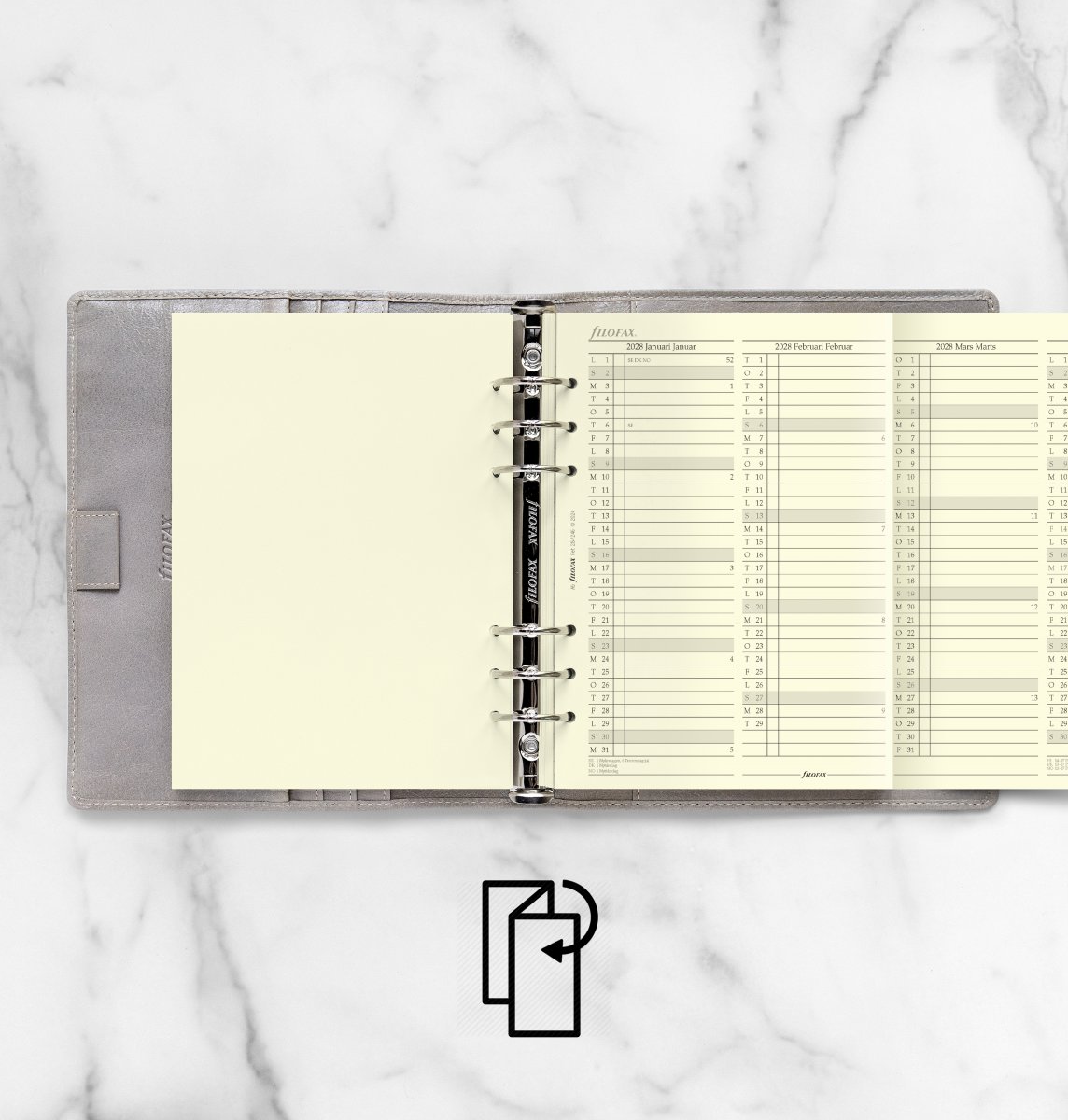 Filofax 2028 Refill | A5 | Årsplan