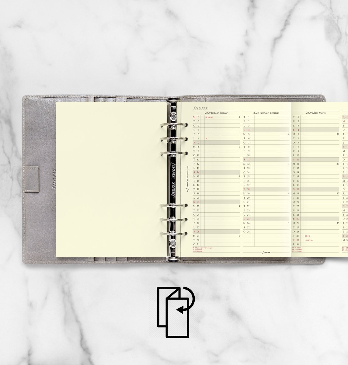 Filofax 2029 Refill | A5 | Årsplan