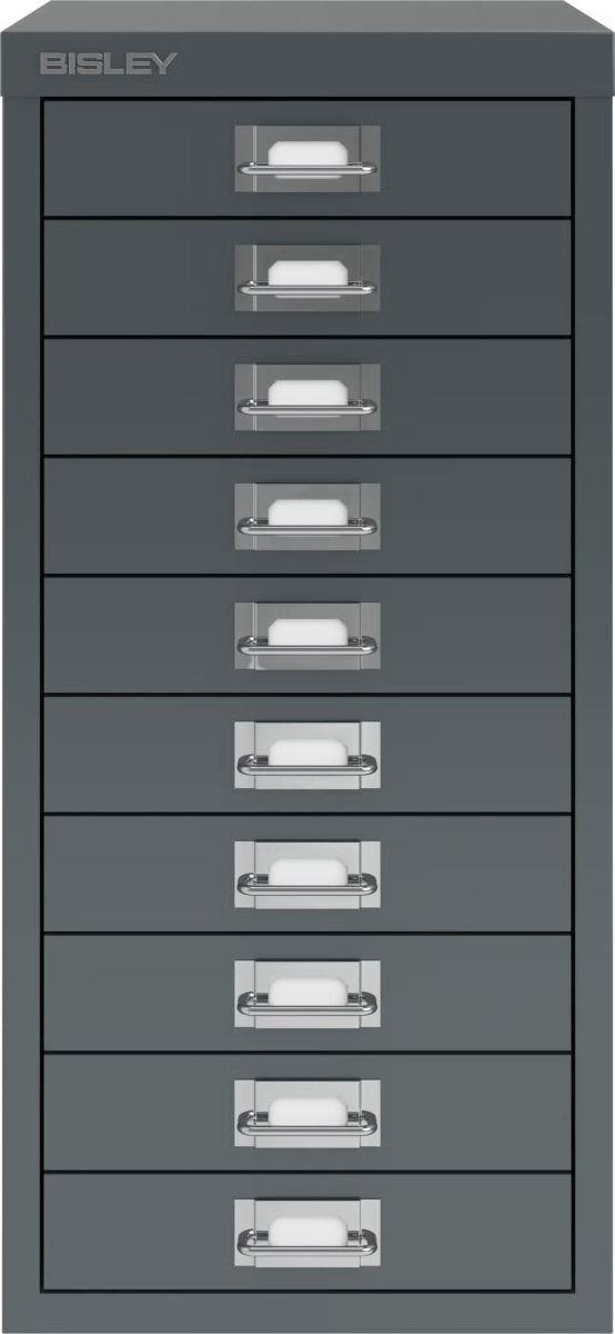 Bisley MultiDrawer skuffeskab, 10 skuffer,antracit