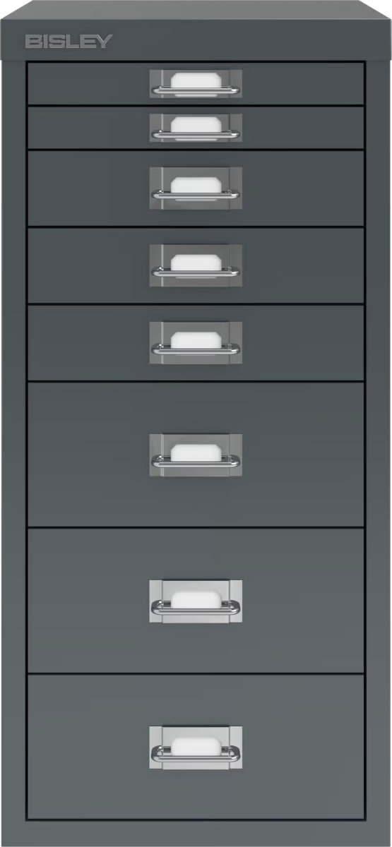 Bisley MultiDrawer skuffeskab, 2+3+3, antracit