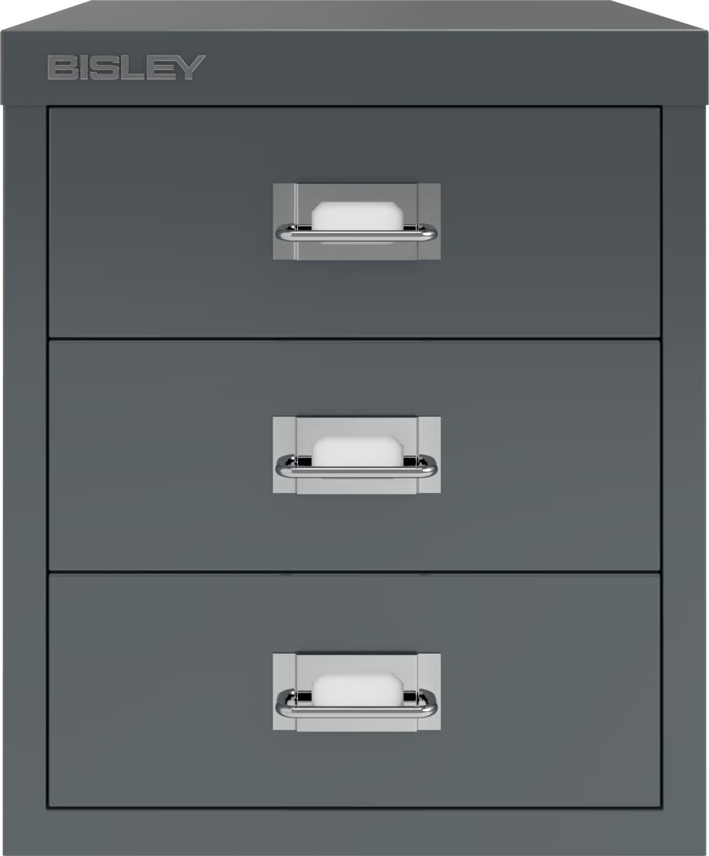 Bisley MultiDrawer skuffeskab, 3 skuffer, antracit