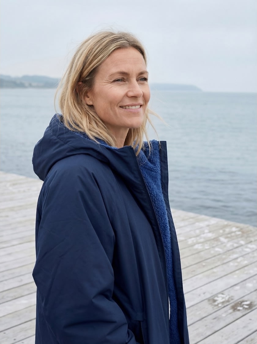 Södahl North Vinterbadekåbe, navy