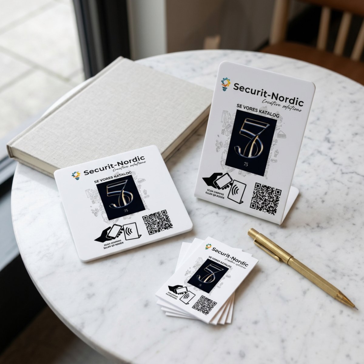 Skiltepakke m/chip, 3 stk, eget logo og design