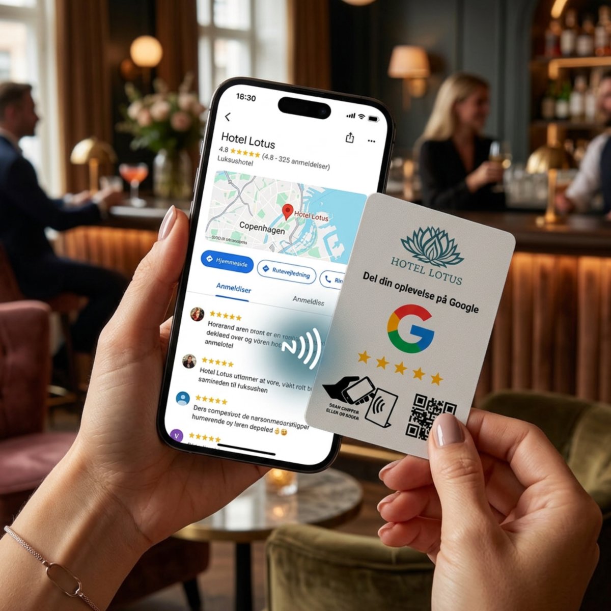 Skiltepakke m/chip, 3 stk, eget logo, Google