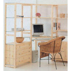 ABC bagstolpe til hjørnehylde, hvidlaseret