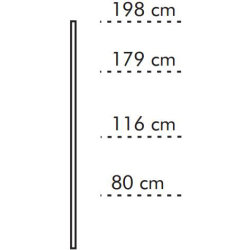 ABC bagstolpe til hjørnehylde, hvidlaseret