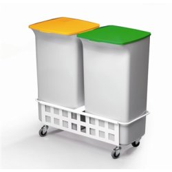Affaldsspand 40 l, 590x320x360 mm, Hvid