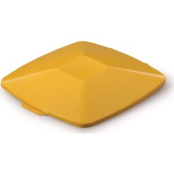 Fladt låg affaldsspand 40 l, Gul