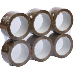 Lomax Pakketape LN | PP | 50 mm x 66 m | Brun