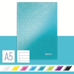 Leitz WOW notesbog A5, linjeret, pink