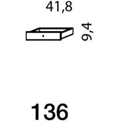 Mistral sektion 136, låda, snövit