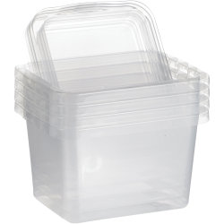 Basic plastboks inkl låg, 9,0 liter, Klar