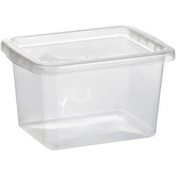 Basic plastboks inkl låg, 9,0 liter, Klar