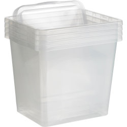 Basic plastboks inkl låg, 31 liter, Klar