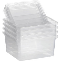 Basic plastboks inkl. låg, 2,3 liter, Klar