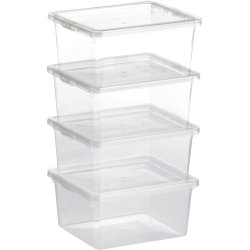 Basic plastboks inkl. låg, 2,3 liter, Klar