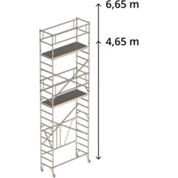 Foldestillads 75 x 180 (gelænder) - Højde 4,65 m