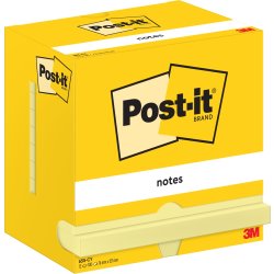 Post-it memoblokke 76 x 127mm, gul