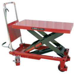 Mobilt løftebord med fodpumpe, 500 kg, 340-900 mm