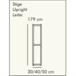 ABC Reolstige HxD: 179x30 cm, hvidlaseret