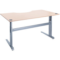 STEADY hæve/sænkebord 180 cm centerbue, bøg