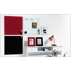 NAGA Glassboard magnetisk glastavle 45x45 cm, hvid