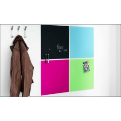NAGA Glassboard magnetisk glastavle 45x45 cm, sort