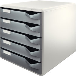 Leitz förvaringsbox med 5 lådor, grå