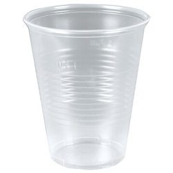 Plastikglas m/ tappestreg, PP, Klar 30 cl, Bred